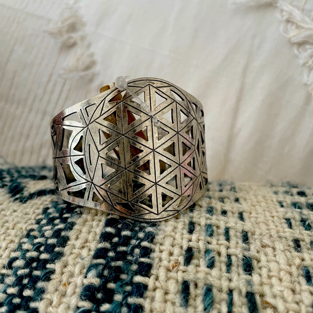 Silver cuff bracelet